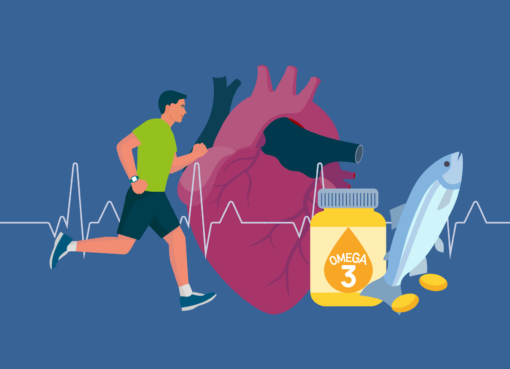 Grafische Darstellung der Bedeutung von Omega-3-Fettsäuren auf die Herzgesundheit