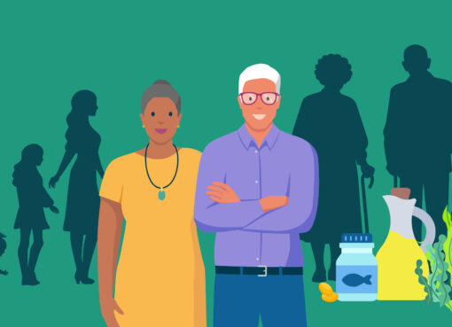 Omega-3-Fettsäuren und ihre Bedeutung für gesundes Altern und Langlebigkeit (TEIL 2 | 08 | Oktober 2025) Grafische Darstellung der Bedeutung von Omega-3-Fettsäuren auf das gesunde Altern und die Langlebigkeit