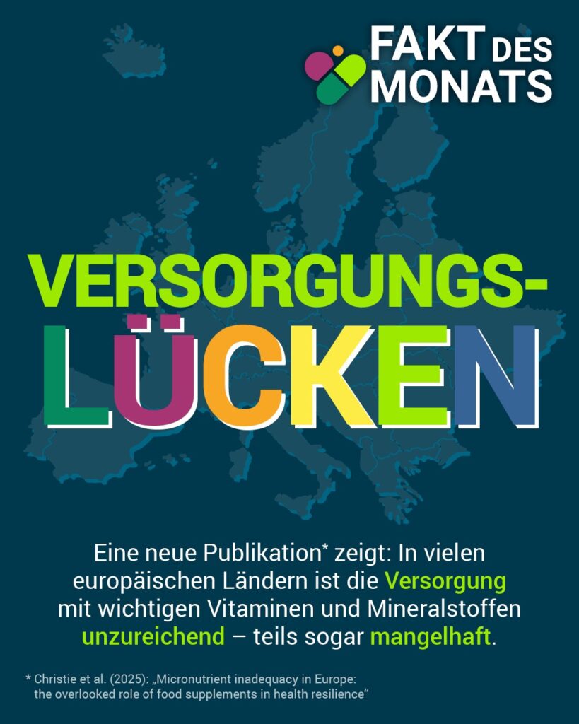 Fakt des Monats: Rolle von Nahrungsergänzungsmitteln zur Vermeidung von Mikronährstoffmängeln in der EU 1 Fakt des Monats November 1